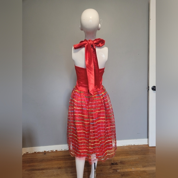 Queen of Heartz Satin and Tulle Pinup Party Dress, VGUC, Size 2X - Picture 4 of 10